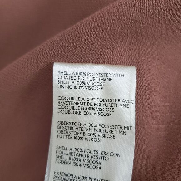 Anthropologie Women's Dress 14 Pink Asymmetrical One Shoulder Faux Leather - Picture 12 of 13